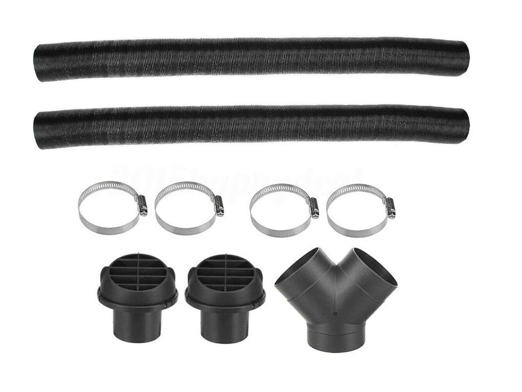 75mm Luftauslass Y-Stück Drehbarer Düsensatz mit Aluminium Teleskopfolie für Standheizung