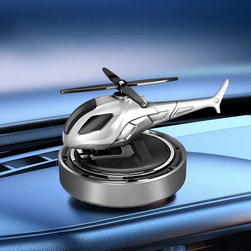 Solar Car Fragrance Helicopter Car Air Freshener Dashboard Ornaments Decor Interior Decoration Solar Rotating Aroma Diffuser