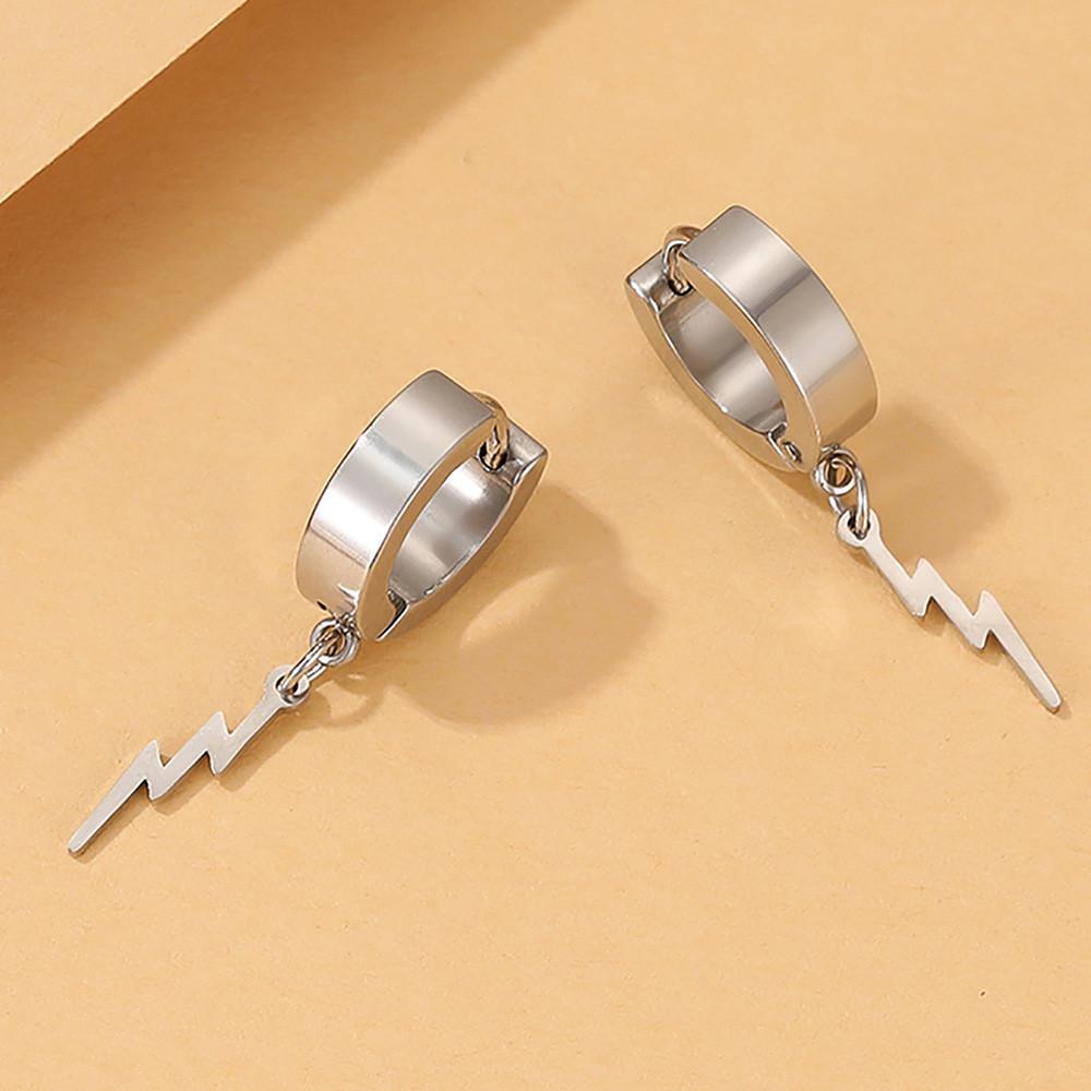Modische Blitz-Pilz-Ohrclips für Damen Trendige Geometrische Legierungs-Ohrringe