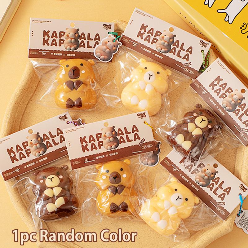 Cartoon-Wasserschwein Squishy Stressabbau Spielzeug Kneten Entspannen Fidget Ablenkungsspielzeug Kapibara Stressball Neuheit Partygeschenk Schreibtisch Dekoration