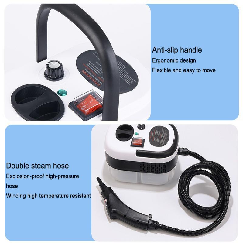 2500W High Pressure Steam Cleaner Multifunctional Fast Heating Machine For Kitchen Hood Oil Stain Removal Whole House Cleaning