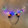 Elk Ears Halloween Glowing Antler Hair Hoop Pumpkin Kids Head Wear  Photo Props