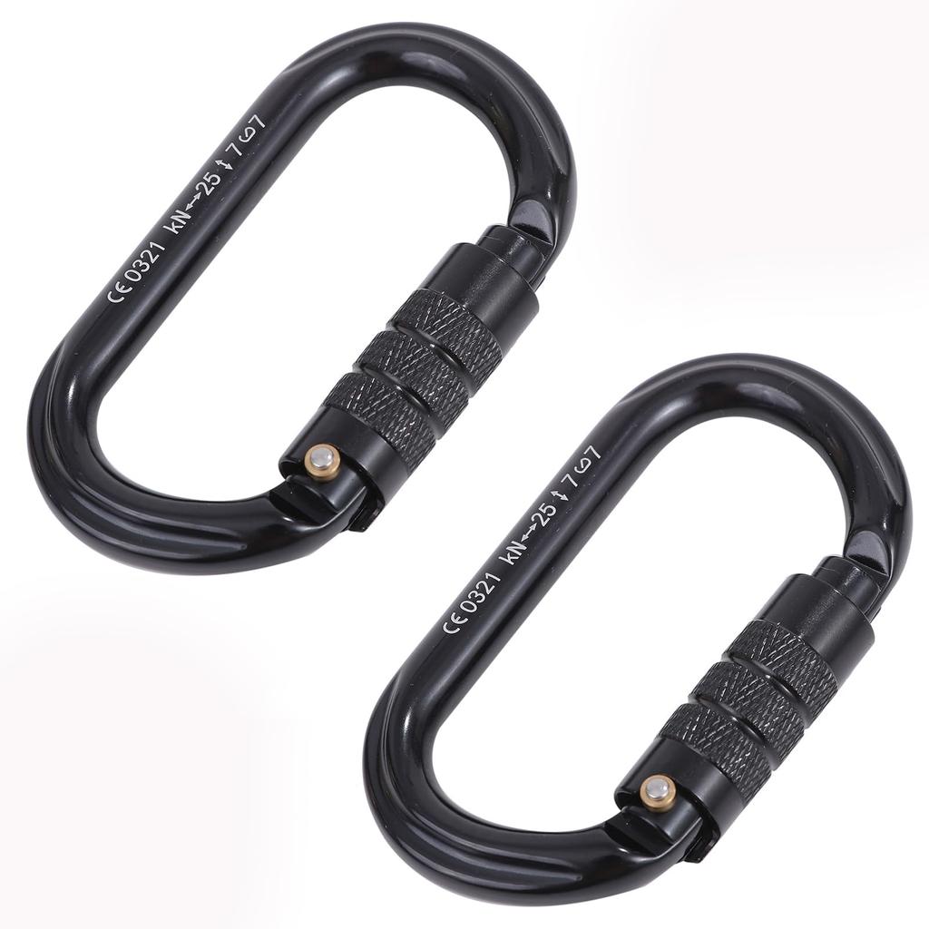 Pureseek OXAD02 Carabiner for 25kN Break with Safety Fall and Hammock O-Type Mountaineering, High-Altitude Work, Strength, Ring, Ultra-Lightweight,