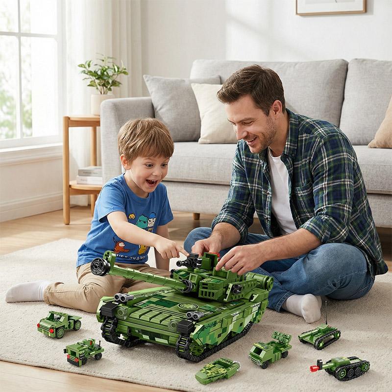 Army style High-Quality Building High-Quality Blocks 8In1 Armored combat vehicle High-Quality Blocks Collection kit High-Quality Plane High-Quality