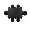 G713 IP68 Waterproof Junction Box 6 Cable Ports Heavy Duty Plastic Shell for Farm Outdoor Power Cable Splicing