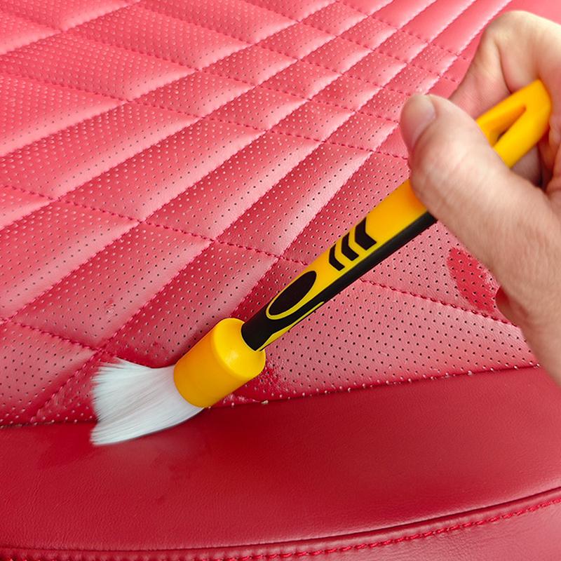 Car Cleaning Brush Set 3PCS Anti Slip Rubber Handle Detailing Tools for Air Vent Dashboard Interior Detailing
