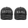 Vintage Daddy Mama Mini Embroidery Caps Washed Cotton Family Matching Baseball Cap  Gifts