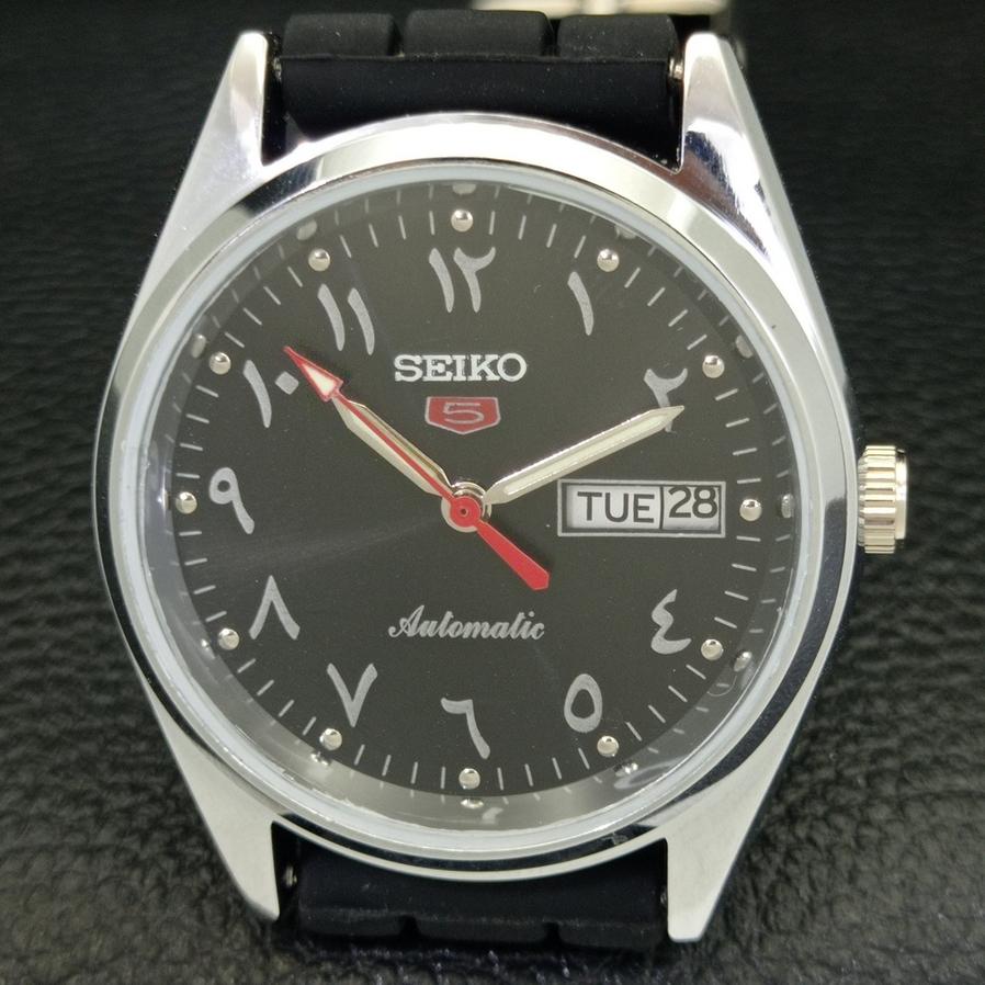 REFURBISHED MENS SEIKO 5 AUTOMATIC 6309A JAPAN ARABIC BLACK DIAL WATCH a427340-2 QRL-a427340