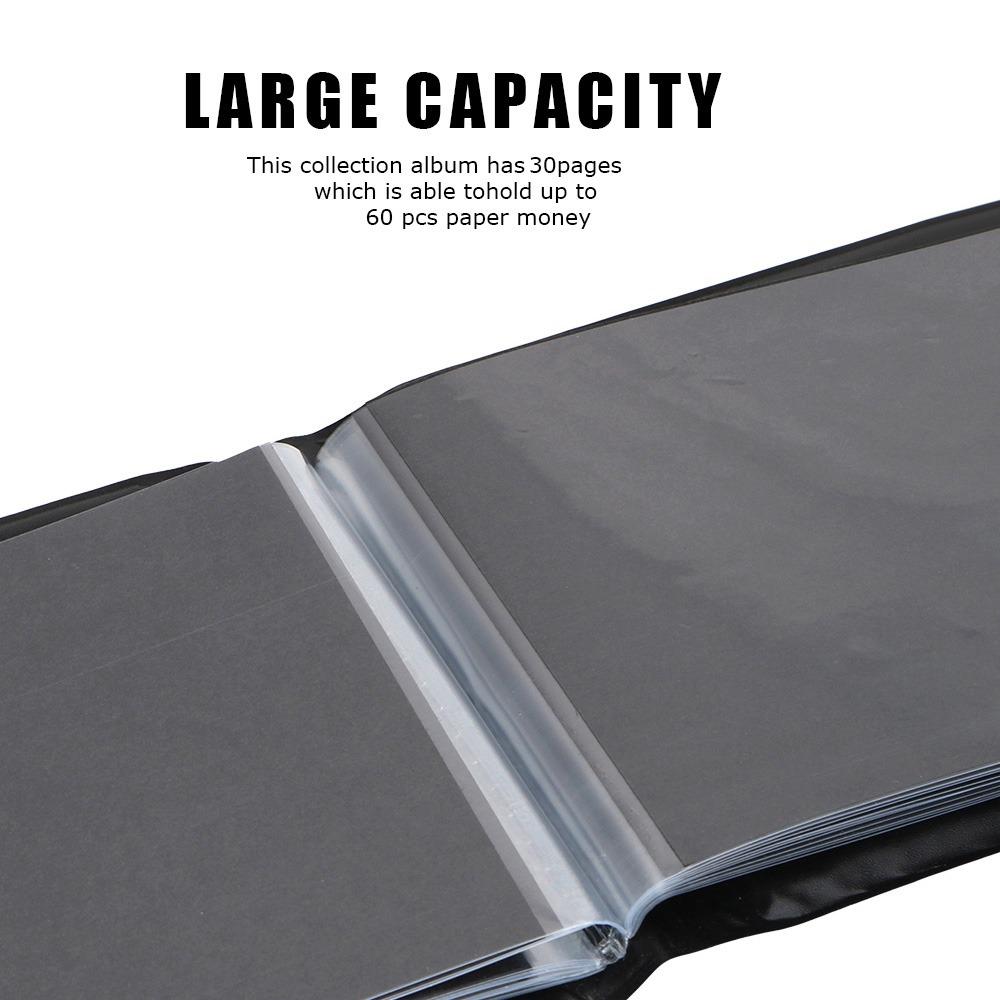 Loose Leaf Sheet Album Collection Pockets Collector Money Banknote Protective Bag Collecting Money