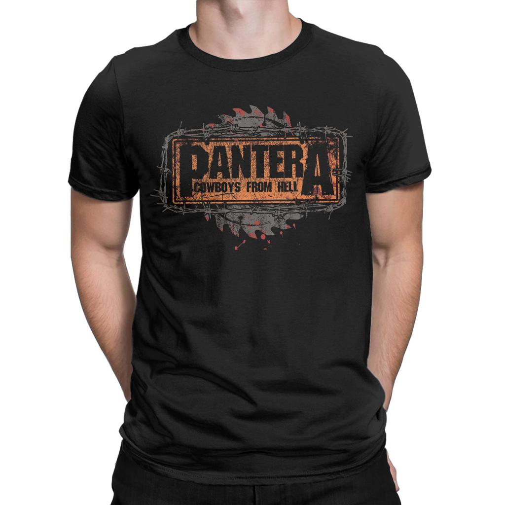 P-Pantera Cowboys from Hell Saw Classic Funny Graphic 100% Cotton T-Shirt Tees Tops For Men
