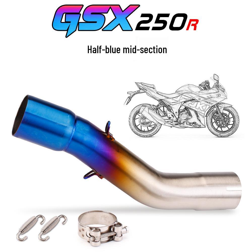 Ensemble de silencieux intermédiaire et de silencieux arrière en acier inoxydable pour moto GSX250R