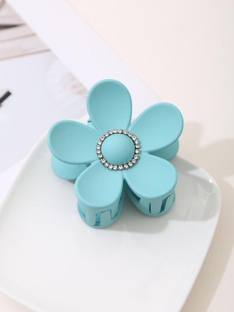 Hot-Selling European & American Hair Accessories: Shark Clip, Frosted Diamond Flower Hairpin