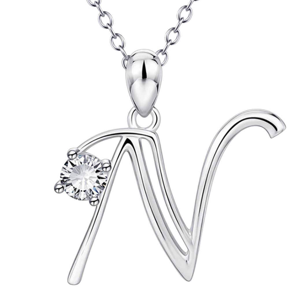 26 English Letters Fashionable Diamond Pendant Popular Items Necklaces