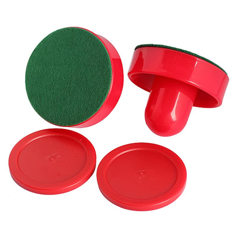

2 Pcs/Set 75mm Air Hockey Table Felt Pusher With 63mm Mallet Goalies