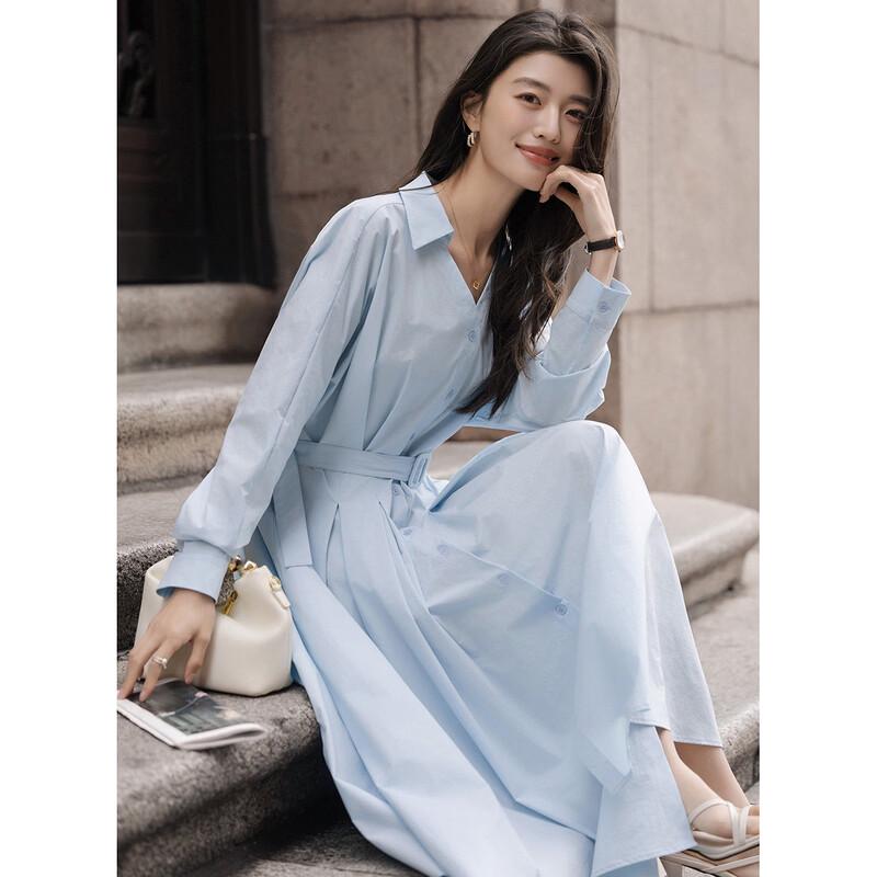 Demana UPF50+ UV Protection V-Neck Waist-Cinching Dress M