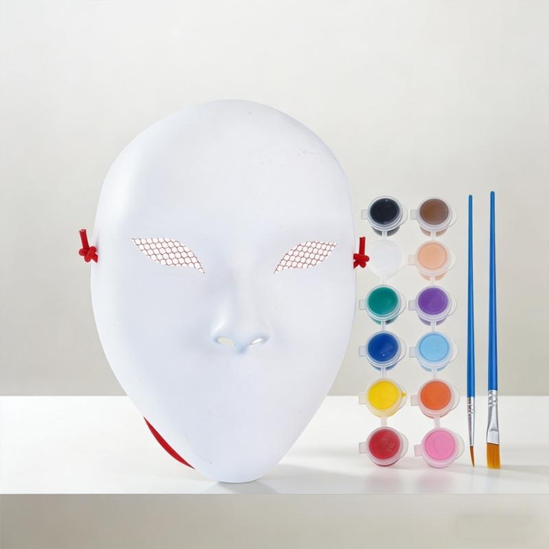 DIY Blank Paintable Mask Set Nuo Operas Mask for Artistic Projects,Theater,Halloween,Masquerades Parties,Classroom Arts