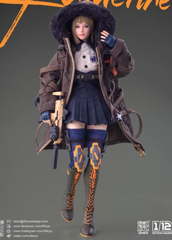 i8Toys POCKET COLLECTION Series KATHERINE Articulated Action and Full Set DX [AC] 1/12 Figure, Body, Head, Outfit, Accessories, (i8-72C323D Version)