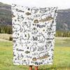 Cute Cat Pattern Blanket - Soft Cozy Throw with Meow Design, Perfect for Home Decor, Unique Gift for Cat Lovers