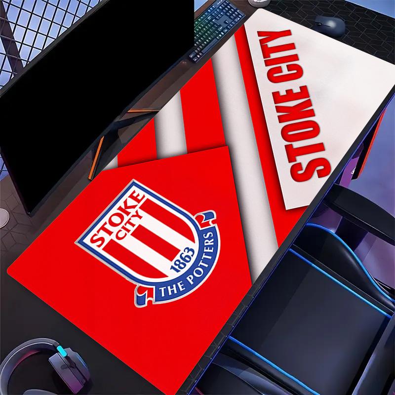 Stoke City FC Print Cushion Non-slip Laptop Tablet Big Mousepad XXL Mat Mini PC Playmat With Lock edge