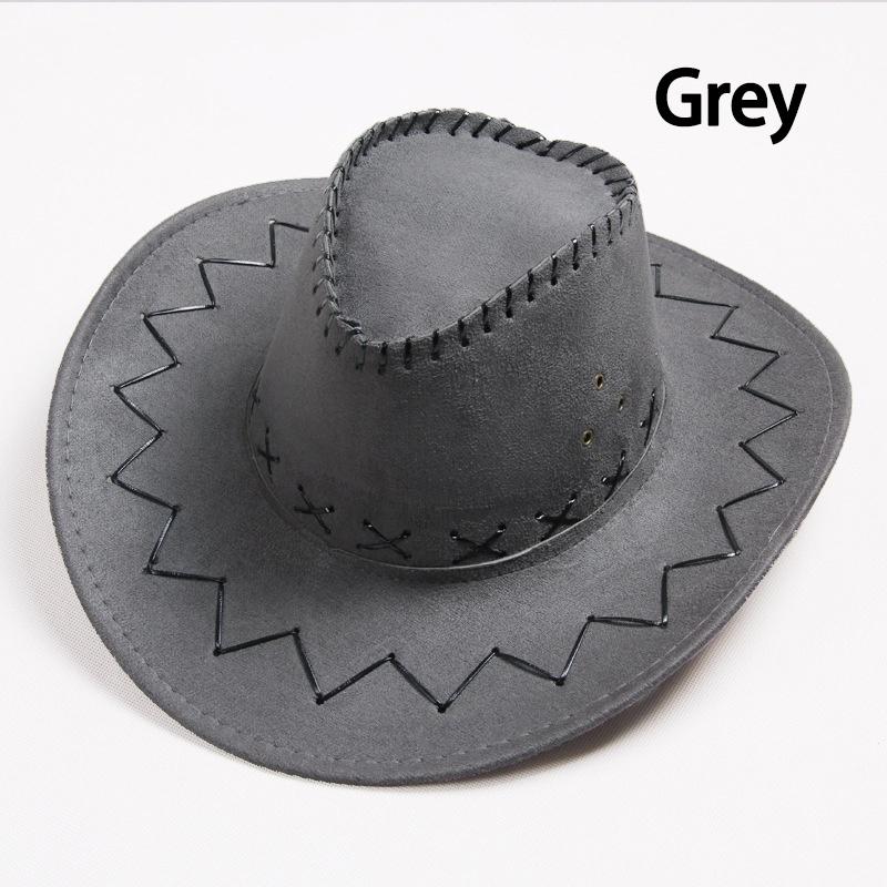 Western Cowboy Hats for Men and Women Faux Leather Sun Hat Outdoor Hats for Men and Women