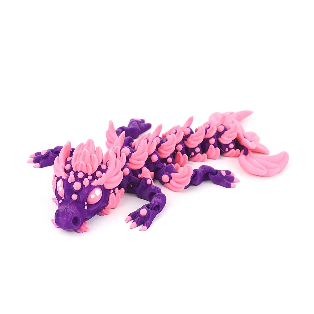 Modelo de Dragão Colorido Impresso em 3D com Articulações Móveis, Ornamento de Mesa Colecionável, Decoração de Escritório