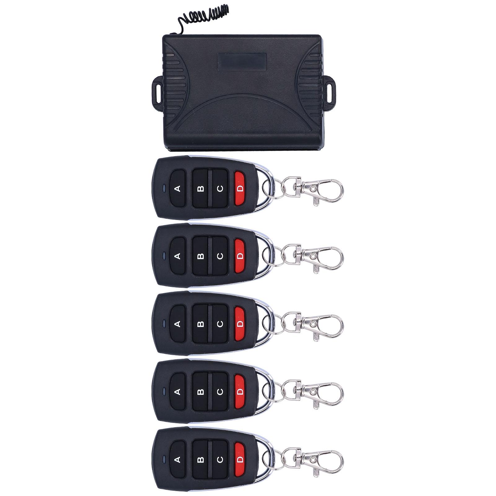 

433 МГц 4-канальный пульт дистанционного управления гаражными воротами, беспроводной релейный передатчик, приемник, комплект