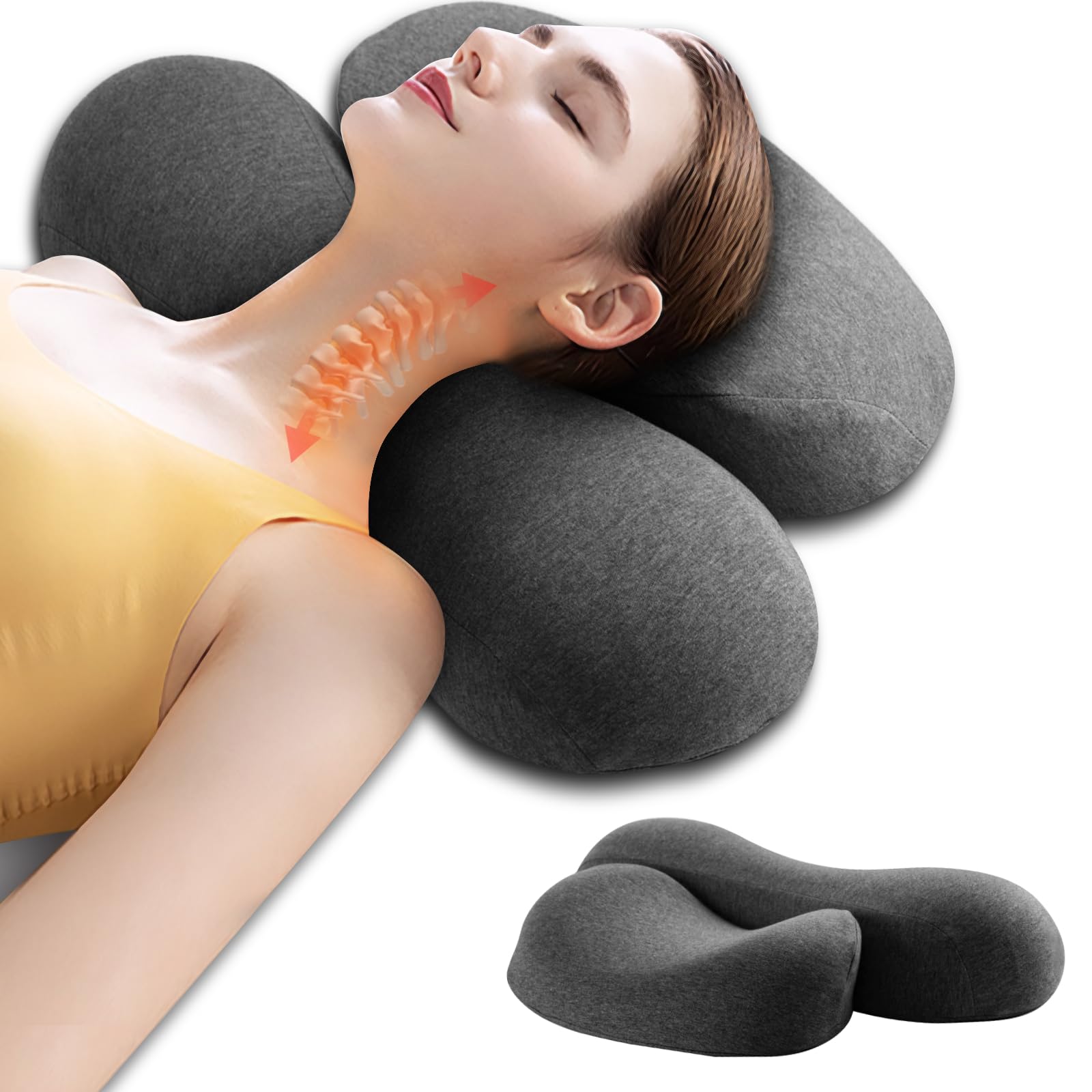 

Soomil Memory Foam Neck Supervised by Sleep Relieves Neck Comfortable Sleep Reduces Neck and Shoulder Washable Birthday Gift for Men and Day Gift