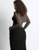Kulsiseu Cs Shirring Long Sk-054 (Black)