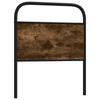 Replacement Headboard Smoked Oak 75 cm Steel and Wood Based Material
