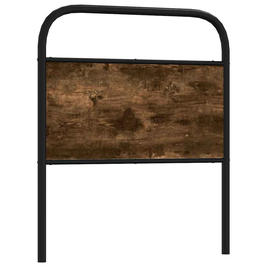 Replacement Headboard Smoked Oak 75 cm Steel and Wood Based Material