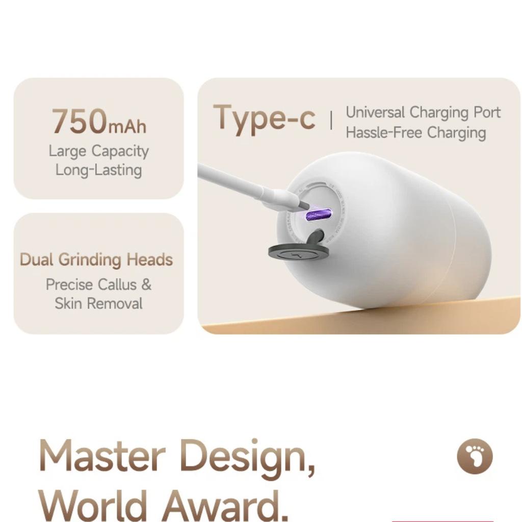Automatic Electric Foot Grinder USB Rechargeable Callus Remover Pedicure Tool Remove Dead Skin Cracked Heel Foot Care Gadget