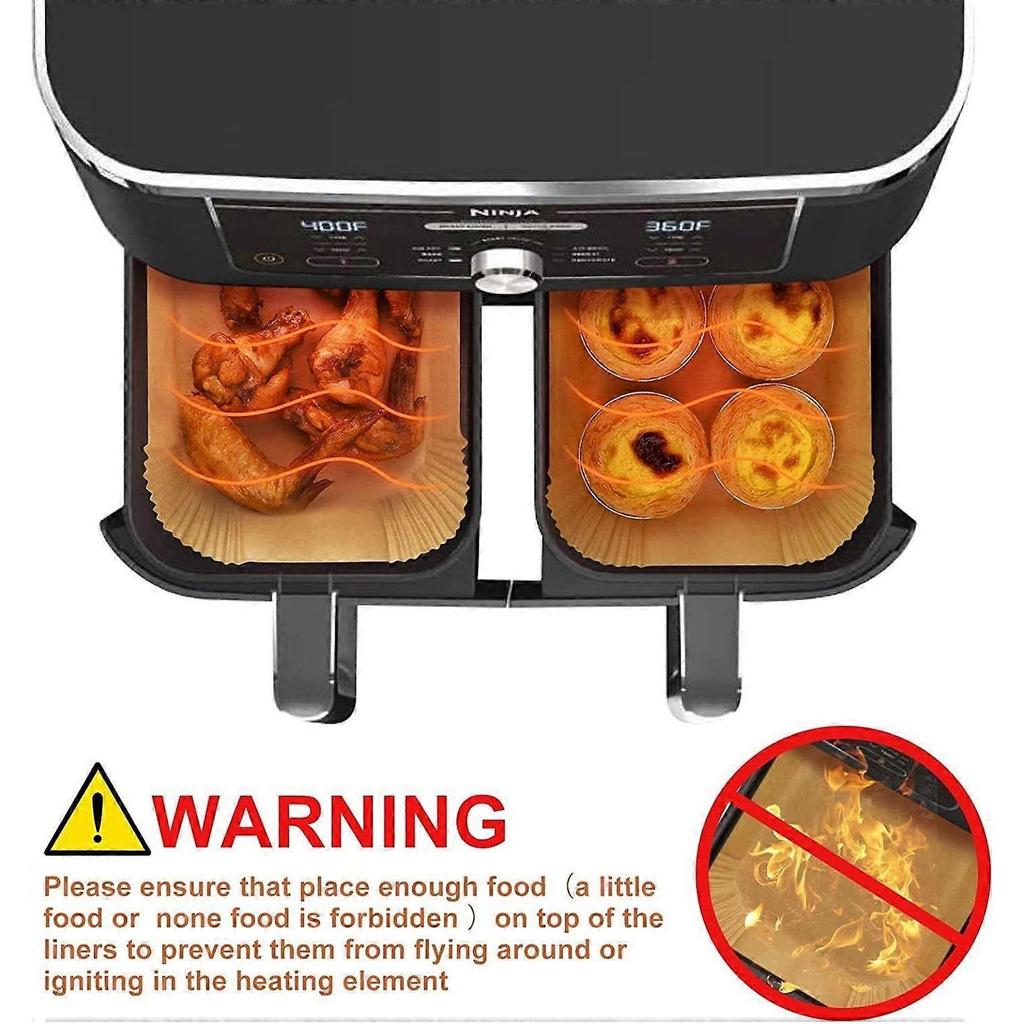 100 Pcs Ninja Air Fryer Liners Disposable, Non-Stick Parchment Paper for Ninja