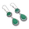 Natural Skota Emerald Gemstone Handmade 925 Sterling Silver Earring 2.17" B6o18