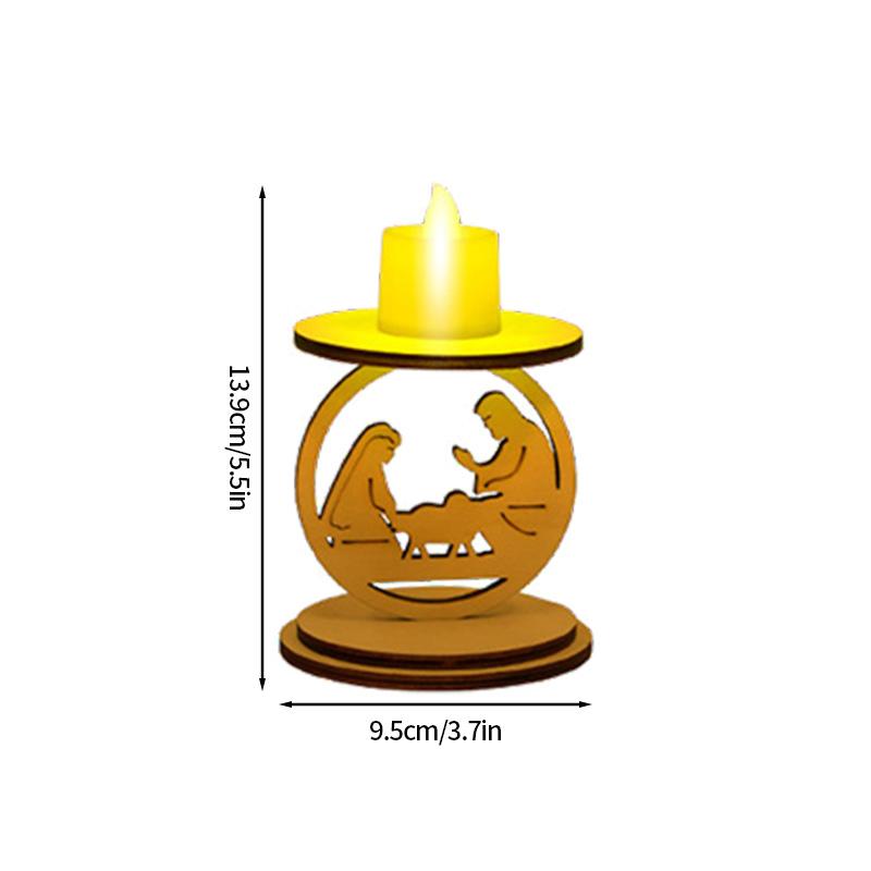 

Wooden Candlesticks For Ramadan Decorations Eid Al-Fitr Candlesticks Table Decorations Islamic Party Supplies