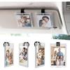 Yuoyar 4 Pcs Magnetic Car Picture Holder For Visor - Car Photo Holder With Clips For Easy Display - Visor Clip Photo Frame For 3 Inch Photos