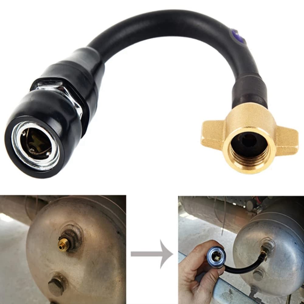 Truck Air Tank Air Intake Connector Connection Pipe Truck Air Pipe Dust Blow Pipe for Truck Trailer Air Tank