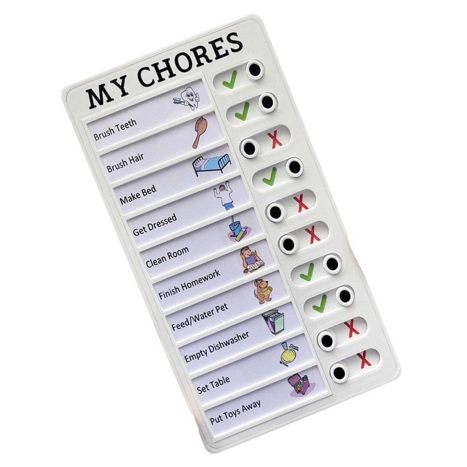 

Детский график ежедневных дел для детей, график ежедневных обязанностей, обучающая визуальная доска-расписание 12x20см для управления задачами A