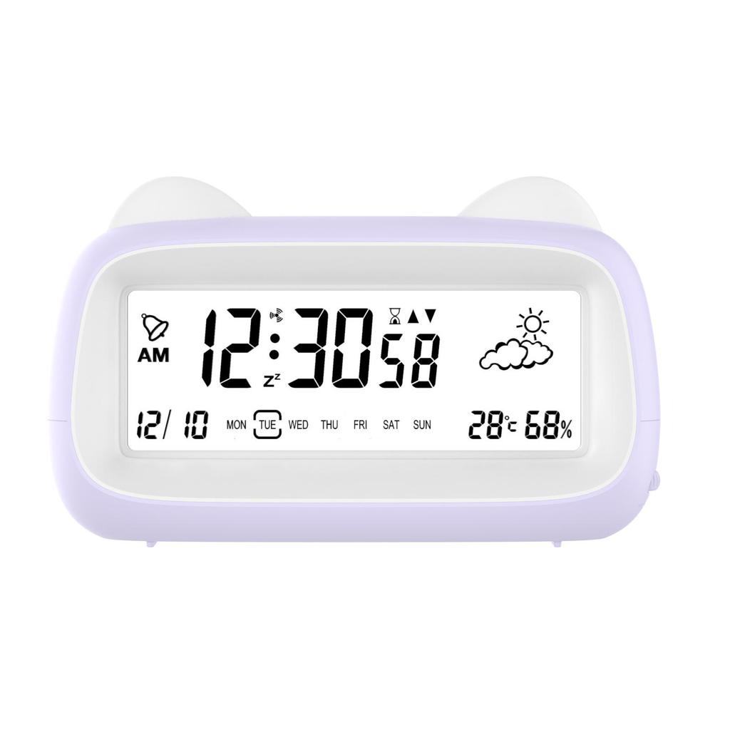 Smart Creative Cat Alarm Clock: Cute Multi-Functional Wake-Up Timer & Calendar with Transparent Design for Students