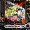 Personalized Wall Tapestry,Chainsaw Man Custom Printed Name, Fabric Wall Art For Indoor Room Backdrop