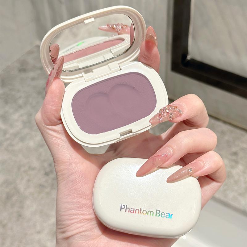 Monochromatyczny Błotny Róż Do Policzków Matowy Naturalny Odcień Policzków Fioletowy Taro Niskie Nasycenie Wodoodporny Miękki Krem Do Konturowania Kosmetyki