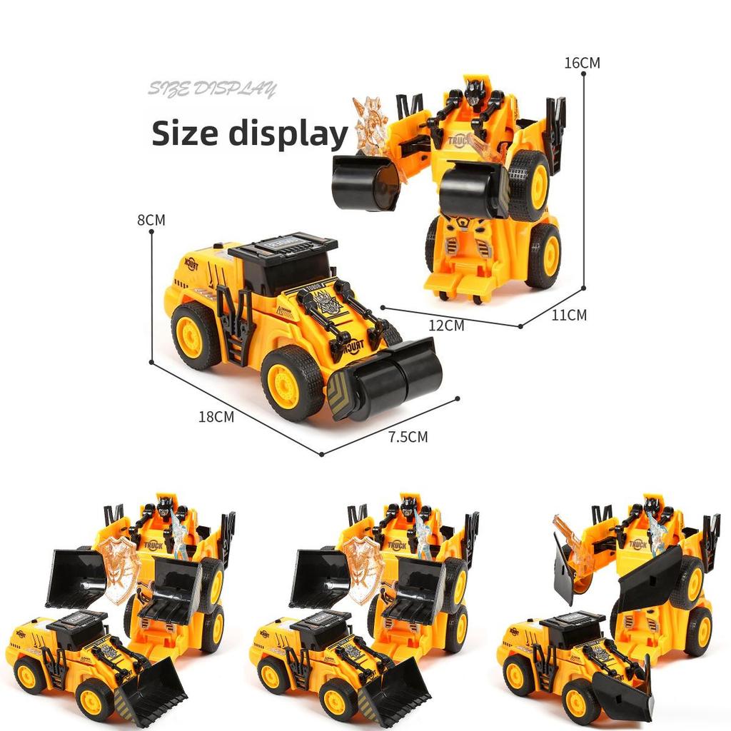 Inertia Oneclick Transforming Construction Vehicle Toy For Kids With Impact And Creative Play