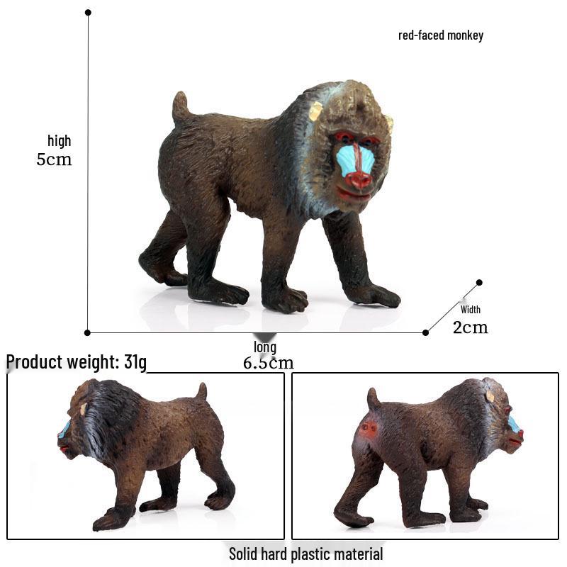 Cross-Border Children's Cognitive Animal Model: Gorilla, Monkey, Ape Toy Ornament