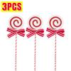 Christmas Lollipop Ornaments Plastic Glittery Candy Cane Xmas Tree Hanging Pendants Home Party Festival New Year Decors Gifts