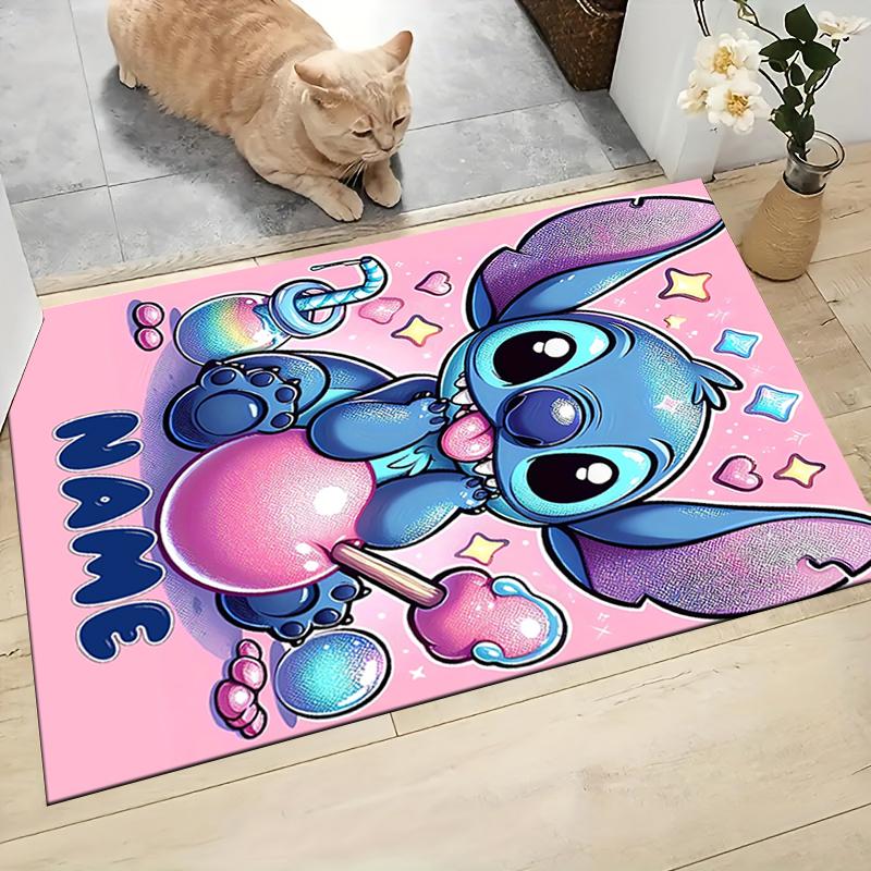 Custom Name Stitch Sweet Dreams Night Carpet Rug Customizable Soft Washable Anti-Slip Home Living Room Sofa Mats Personalized Rug. 0909374