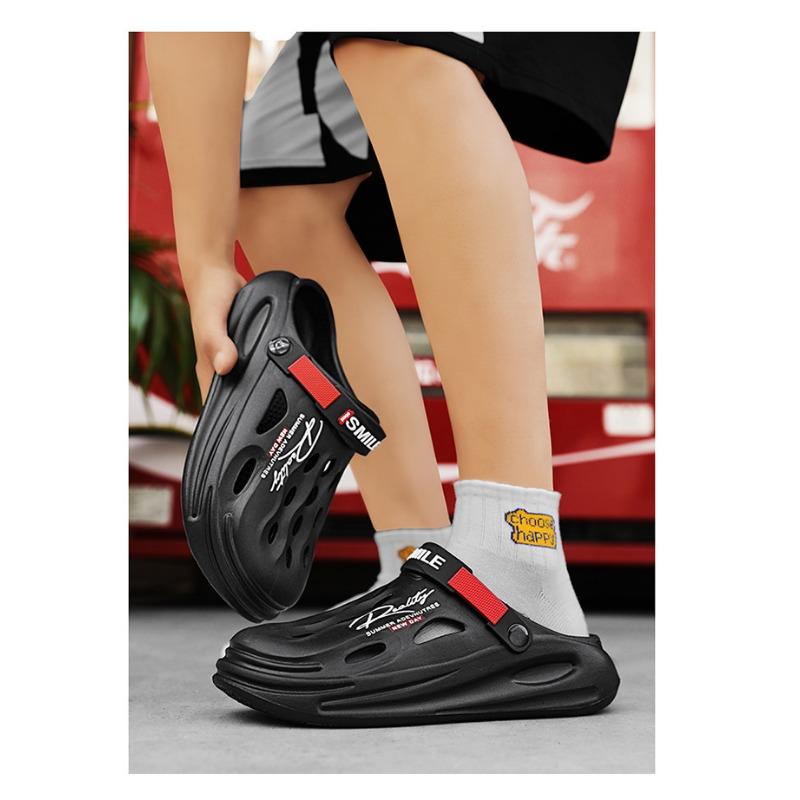 Summer Cave Shoes Fashion Wear Resistant Sandals, Thick Bottom Beach Men's Slippers Outer Wear