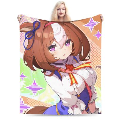 Uma Musume Pretty Derby Blankets Flannel Summer  Portable Ultra-Soft Throw Blankets for Bed Bedroom Plush Thin Quilt
