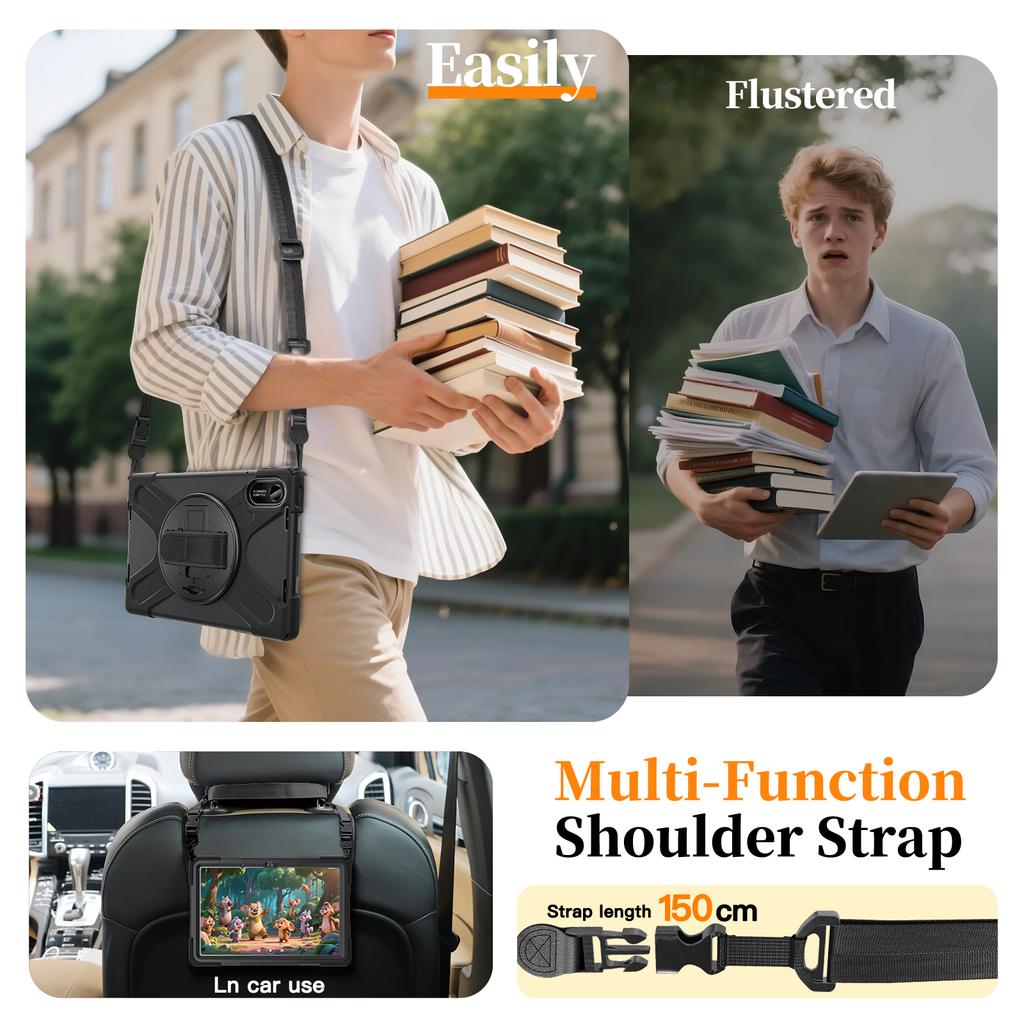 LFOIQN Heavy Duty Shockproof Case For Redmi Pad 2 11 Inch 2025 Tablet Kids Silicon Cover for Xiaomi Redmi Pad 2 Pad2 Case 11"