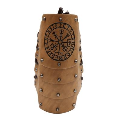Middle Ages Wristband Perfect for Costume Parties Gatherings Cosplay Totems Studs Gauntlet Bracer Brown Wristband
