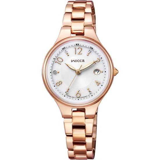CITIZEN Special wicca Pink Watch KS1-864-13 Solar-Powered Radio-Controlled Watch, Gold, Women's