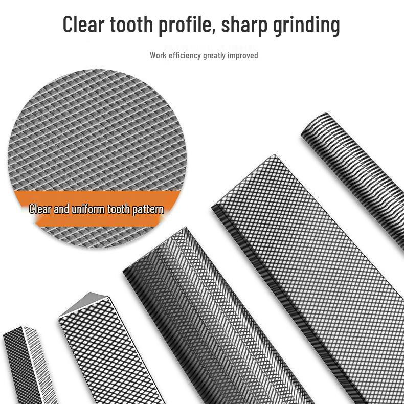 Fitter File Set: Flat, Half-Round, Round, Triangular, Square Files, Grinding Iron Block, Woodworking Tool